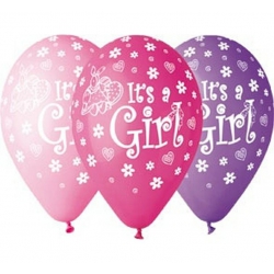 Balony gumowe its a girl 12"/5 szt 30740