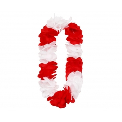 Naszyjnik Hawajski biało czerwony 11636